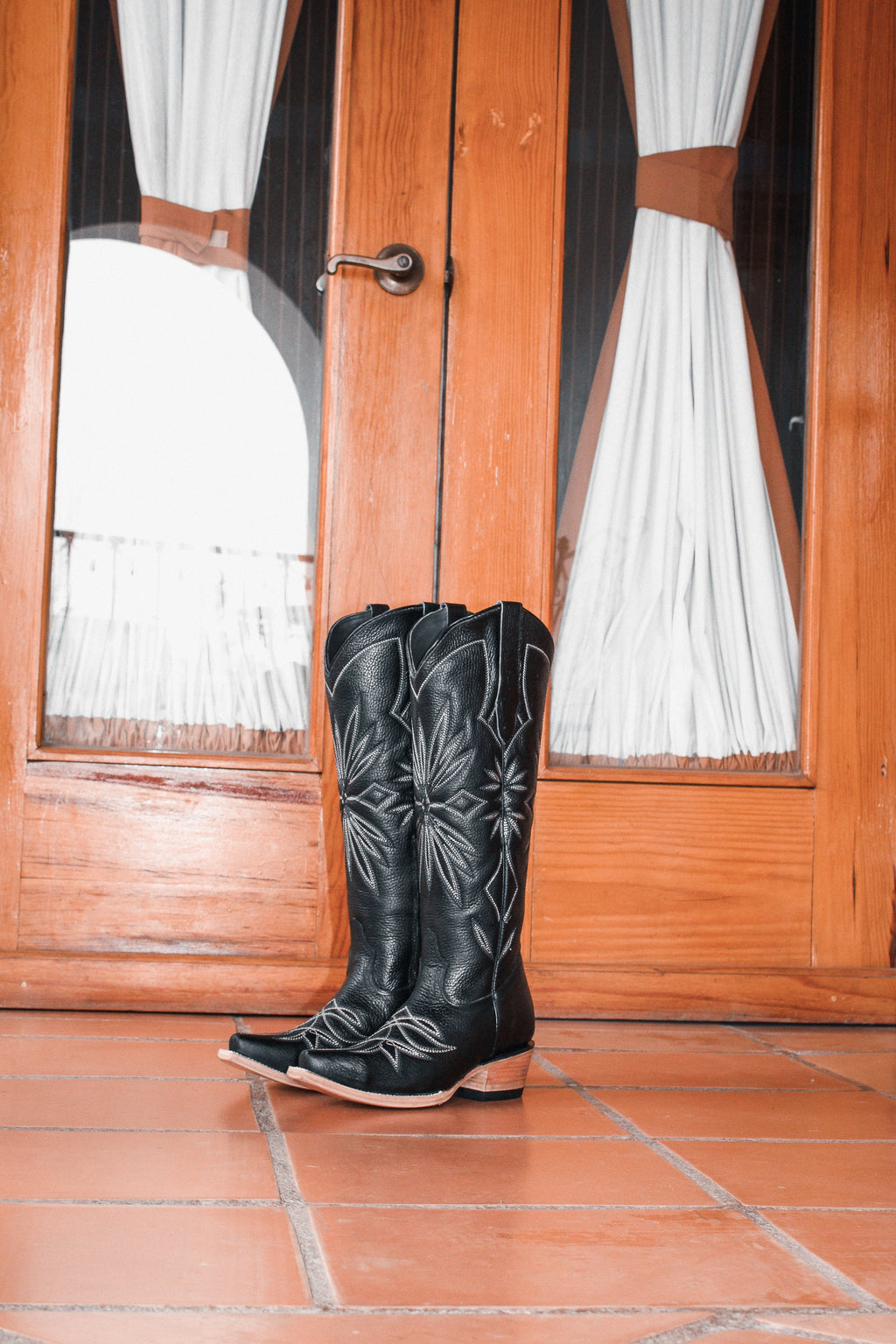Lorraine Black Leather Knee High Boots - Stiefeld Boots Canada