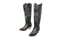 Lorraine Black Leather Knee High Boots - Stiefeld Boots Canada